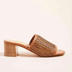 Anthropologie Lydia Woven block heel sandal